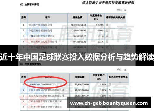 近十年中国足球联赛投入数据分析与趋势解读